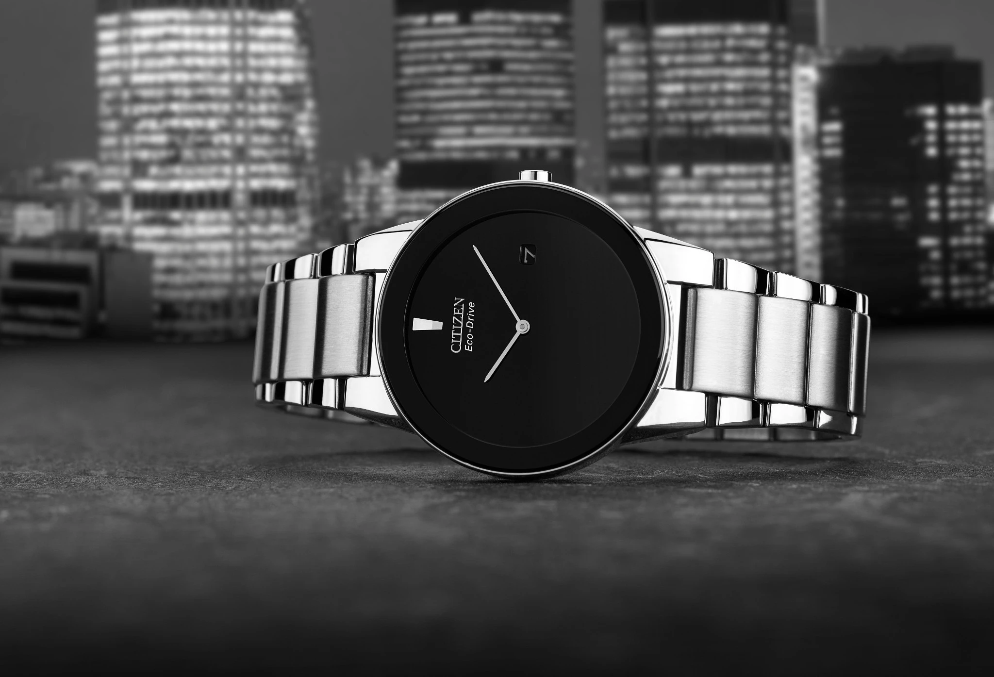 Axiom - Men's Eco-Drive AU1060-51E Black Blank Face Watch | CITIZEN